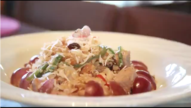 Arroz de coco com lombo suíno para a ceia de Natal